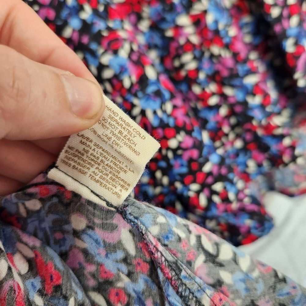 Free People Tiered Ruffle Tank Dress Floral Womens Size 2 Colorful Boho Y2K - Picture 12 of 12